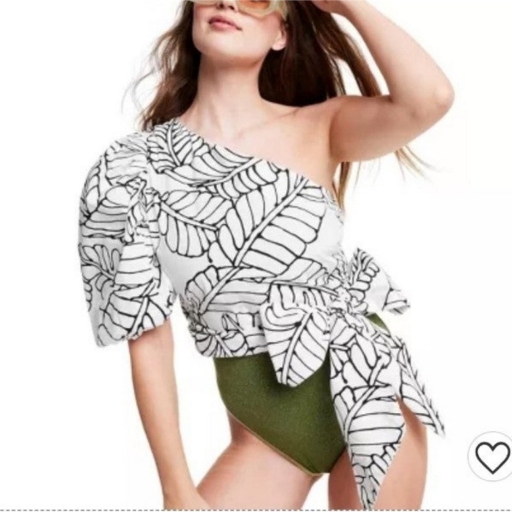 Fe Noel x Target | Palm Leaf One Shoulder Bow Top